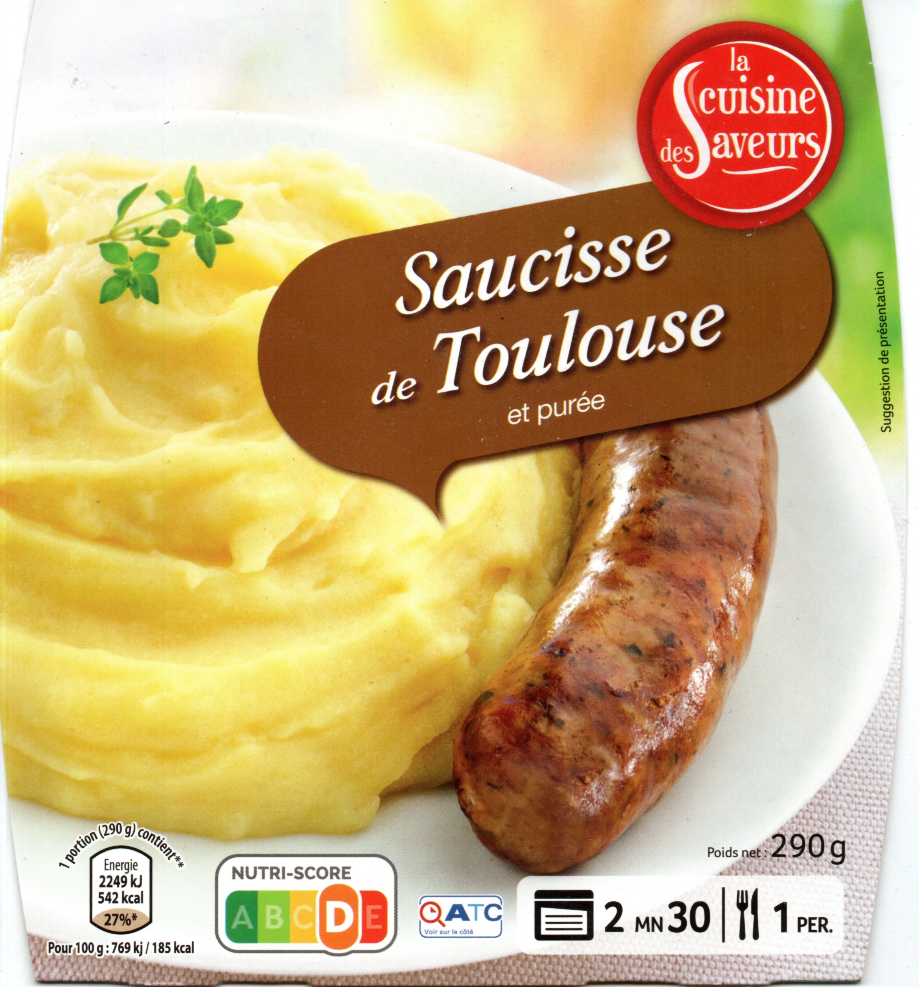 Saucisse de Toulouse et purée - Производ - fr