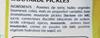 Lay's Max saveur moutarde pickles - Sastojci - fr