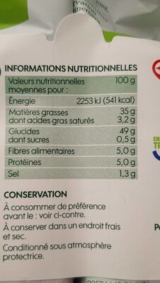 Chips croustillantes & dorées bio - Hranljiva vrednost - fr