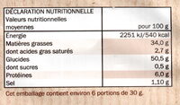 Chips craquantes paysannes - Hranljiva vrednost - fr